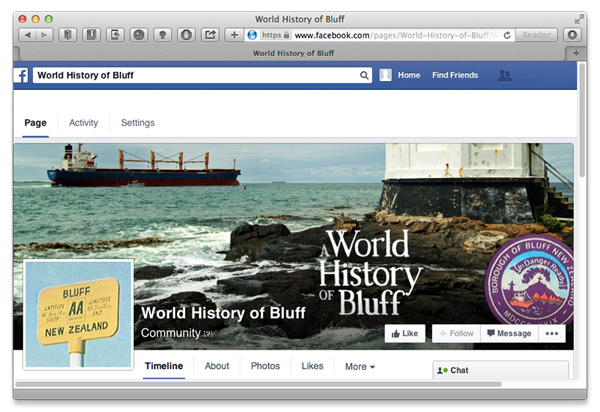 World History of Bluff on Facebook